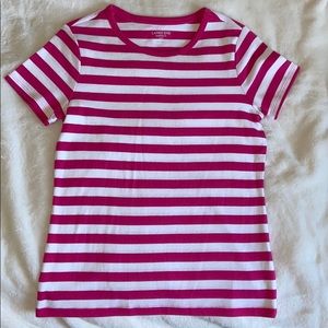 Striped Land’s End pink/white t shirt